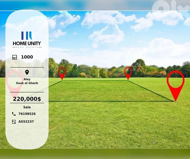 residential land for sale in Souk el Gharb, Aley 0