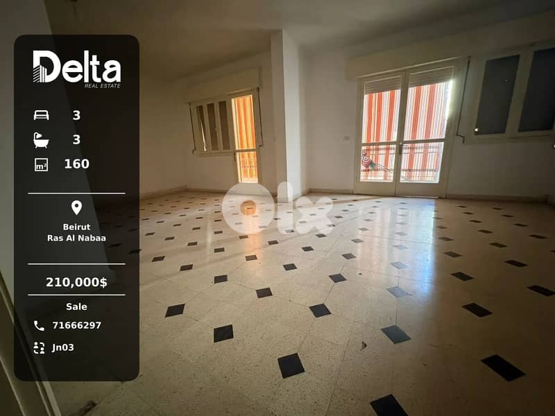 Apartment for Sale in Ras Al Nabaa, Beirut 0
