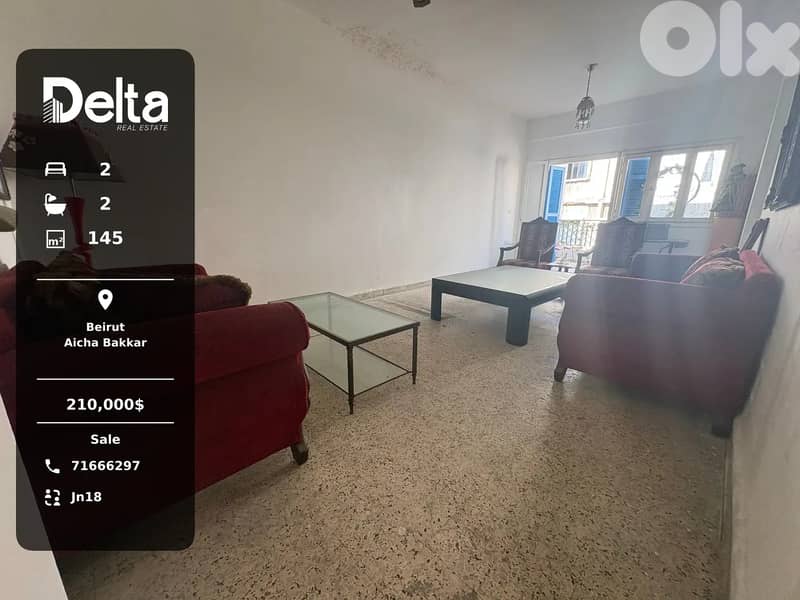 Apartment for Sale in Aicha Bakkar – Beirut | 145 SQM 0
