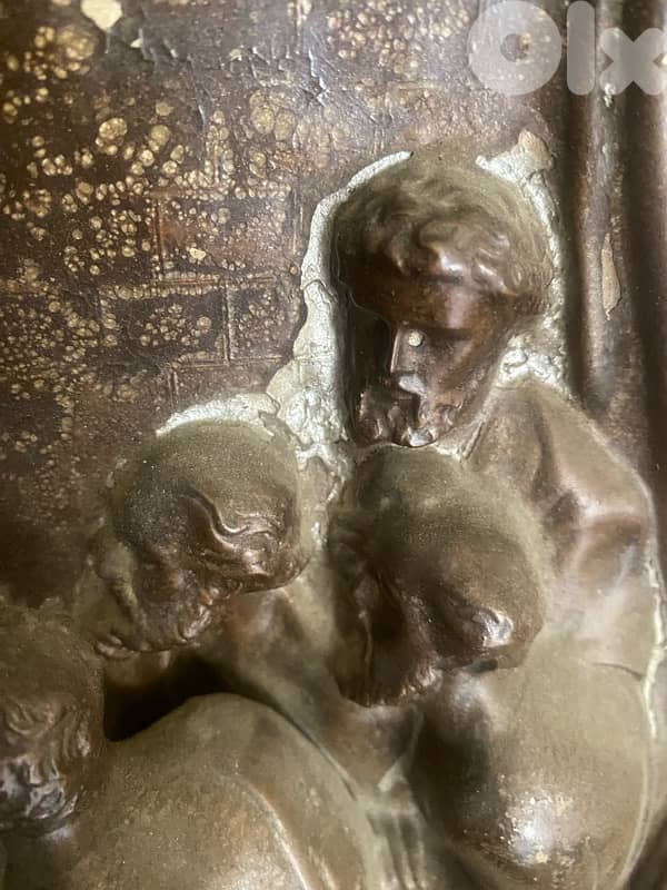 A very old 3 D copper the last supper vantage. 62 x 41 cm 3