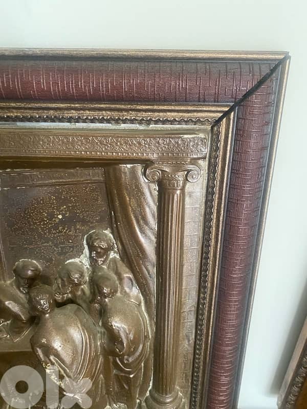 A very old 3 D copper the last supper vantage. 62 x 41 cm 11