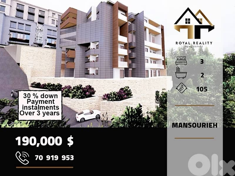 under construction apartments for sale in mansourieh metn 0