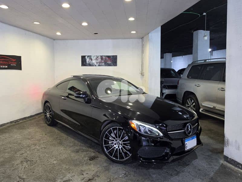 2017 Mercedes C300 Coupe Look AMG Black/Black Clean Carfax Like New! 0