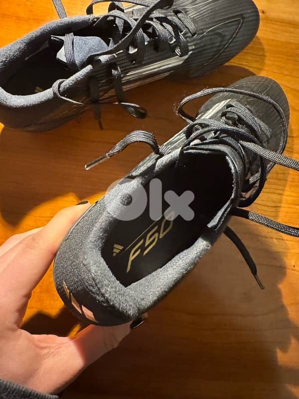 Adidas F50 football shoes black and gold 6