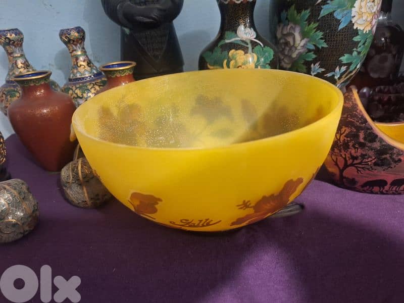 bowl of Emil Galle glass paste 2