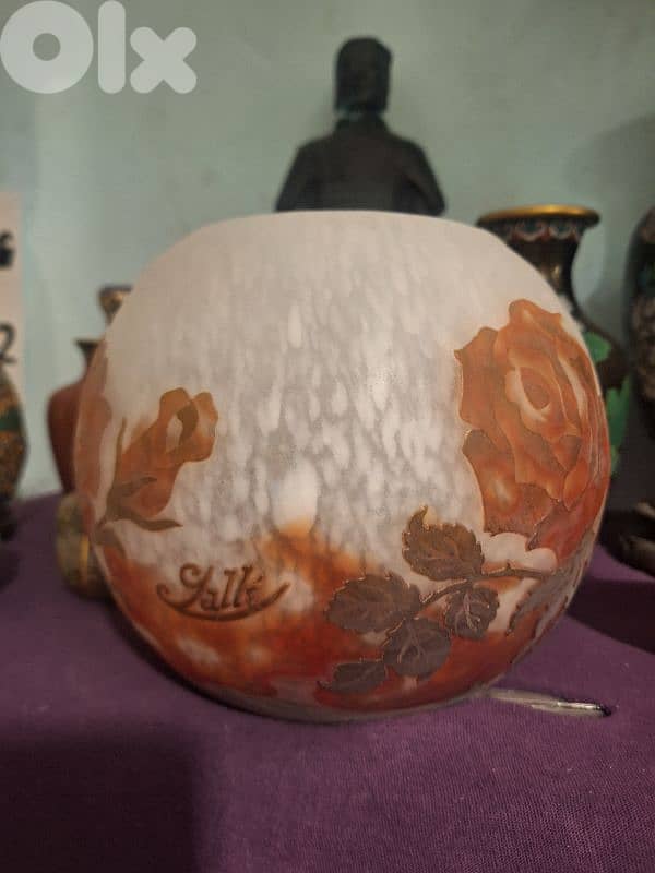 bowl of Emil Galle glass paste glass paste 2