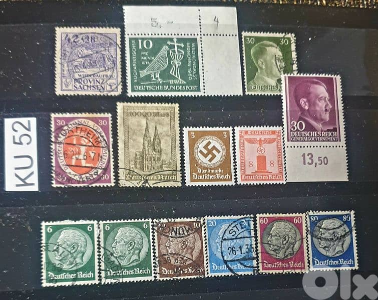 Germany Reich Nazi 14 stamps Lot # KU-52 0