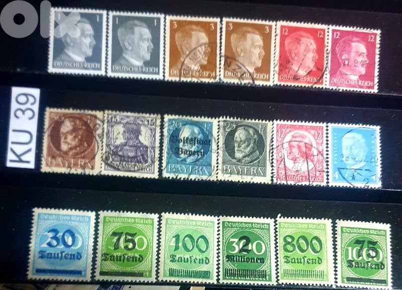 Germany Reich Nazi 18 stamps Lot # KU-39 0