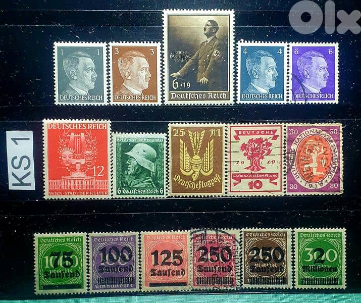 Germany Reich Nazi 16 stamps Lot # KS-1 0