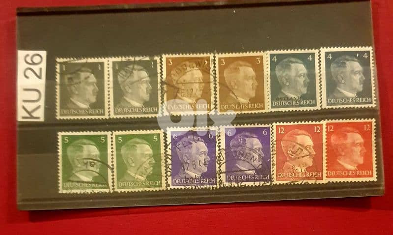 Germany Reich Nazi 12 stamps Lot # KU-26 0