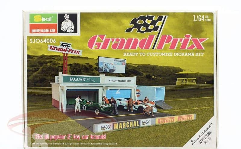 Pit Garage Dioramas (Grand Prix) For 1:64 scale models. 0
