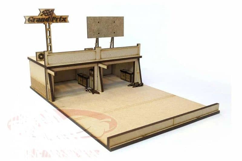 Pit Garage Dioramas (Grand Prix) For 1:64 scale models. 1