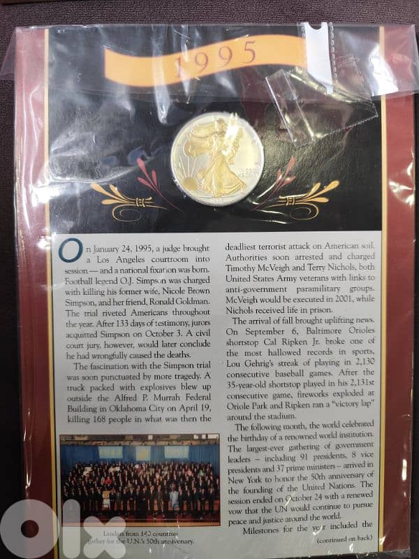 Round Silver Ounce with 24 kt gold plated 0