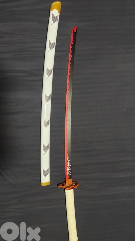 Rengoku Katana ~100cm used anime demon slayer zinc metal 1