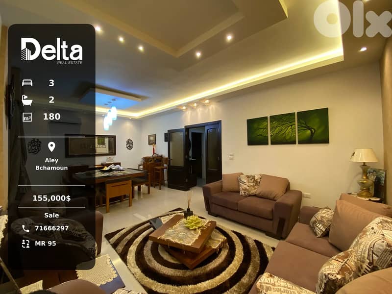 Prime Location Apartment for Sale in Bchamoun, Aley 0