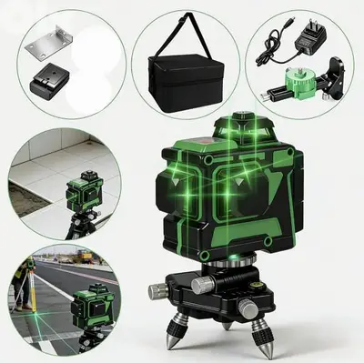 MAX LIGHT 3D Laser Level 12 Lines,360 Degree Cross Line Self-Leveling