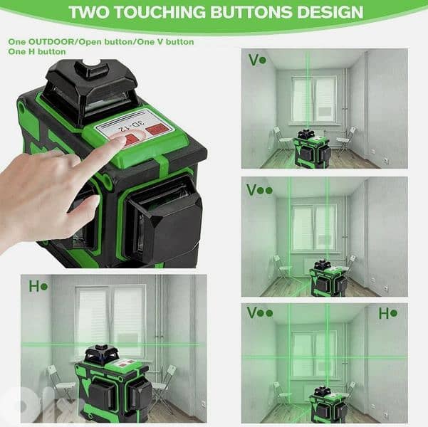 MAX LIGHT 3D Laser Level 12 Lines,360 Degree Cross Line Self-Leveling 4