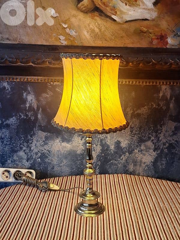 antique english brass lamp 0