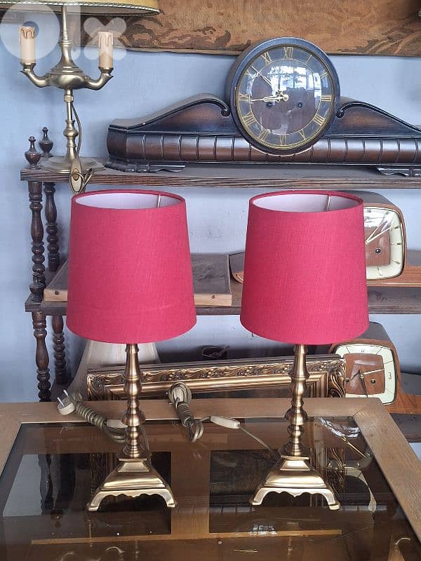 2 antique bronze italian lamps 0