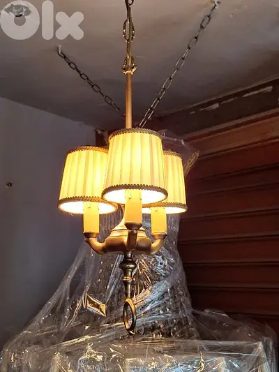 3 lamps antique french chandelier