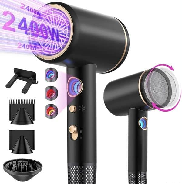 TISOUTEC Professional Ionic Hair Dryer+Powerful AC Motor 2400W 0