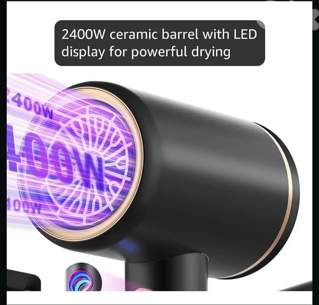 TISOUTEC Professional Ionic Hair Dryer+Powerful AC Motor 2400W 2