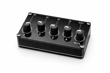 4-channel passive mini audio mixer