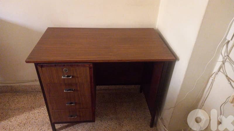 vintage wood office desk 0