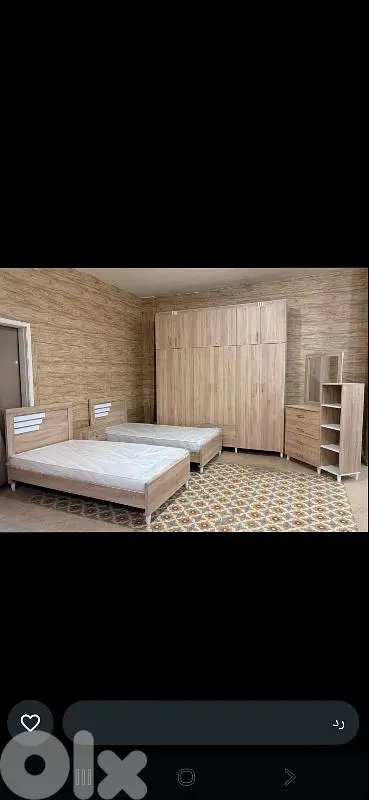 غرف نوم مجوز او تختين