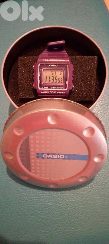 Casio digital purple color 0