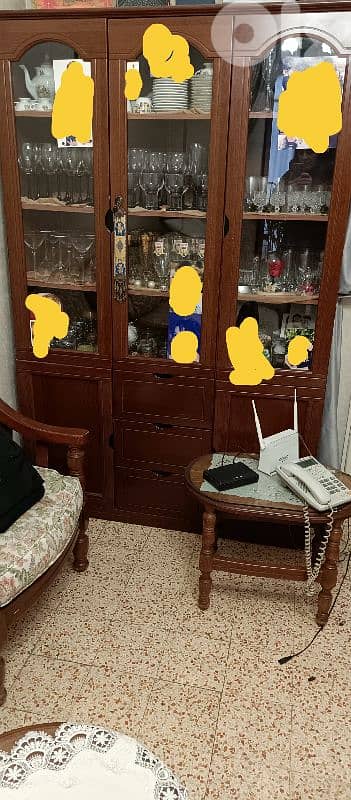 used wall unit shelves with drawers in very good condition 0