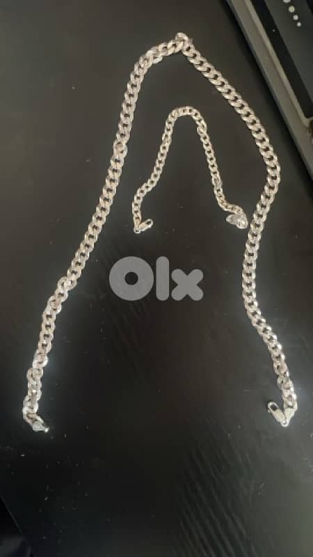 Men’s Chain Necklace + Bracelet Set Stylish & Clean 0