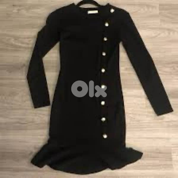Black knit dress 0