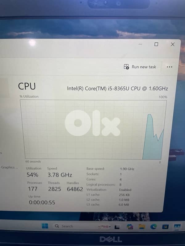 laptop dell core i5 8th gen 8gb ram 256gb nvme ssd 4