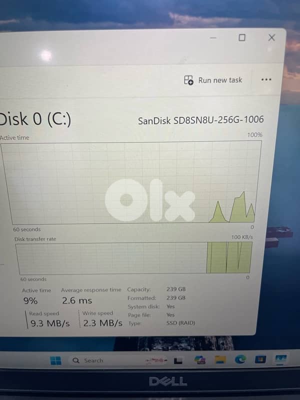 laptop dell core i5 8th gen 8gb ram 256gb nvme ssd 6