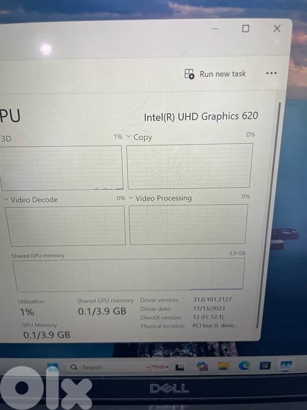 laptop dell core i5 8th gen 8gb ram 256gb nvme ssd 7