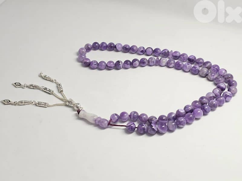 40$ real amethyst gemstone masbaha 1