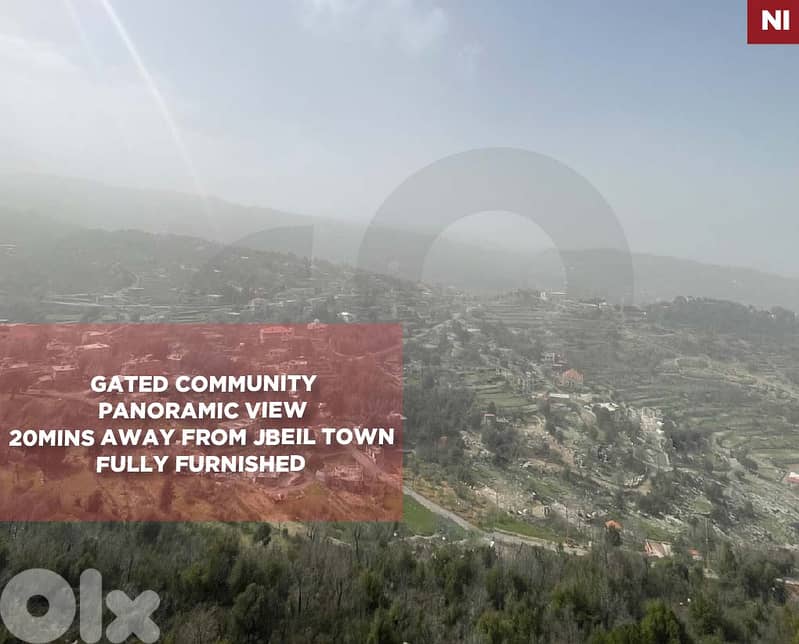 panoramic view, terrace, gated community, Mechmech/مشمش REF#NI134593 0