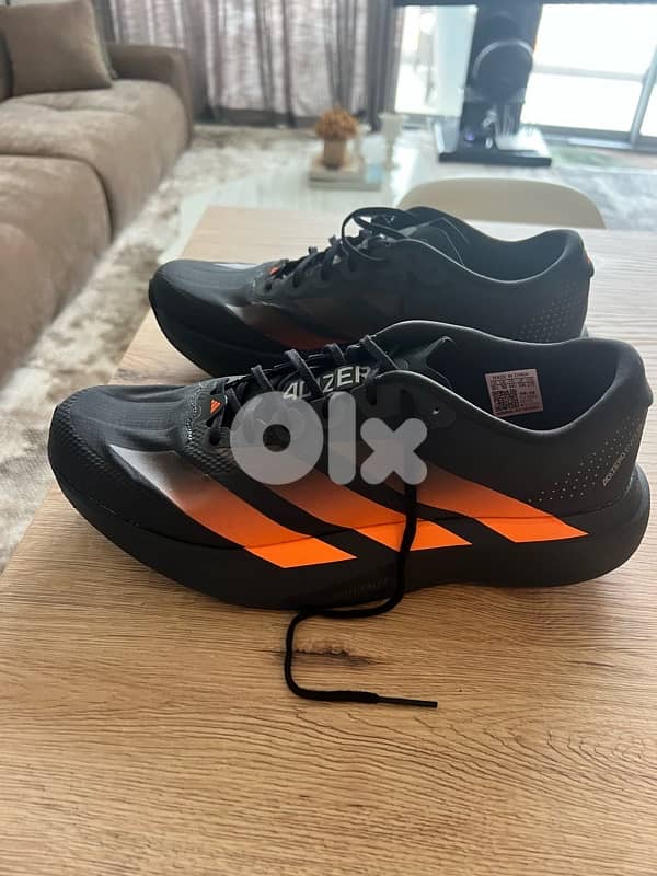 Real Adidas Adizero Evo Sl Men Running Shoes Carbon/Lucid Orange 2