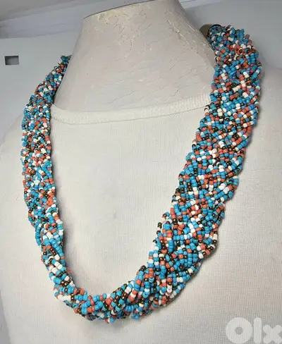 8$ multi color beaded necklace