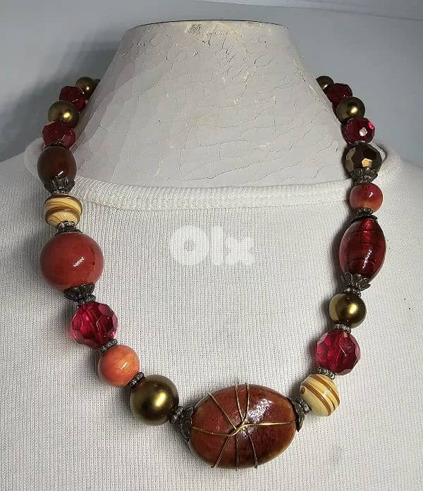 15$ multi-beaded statement necklace 1