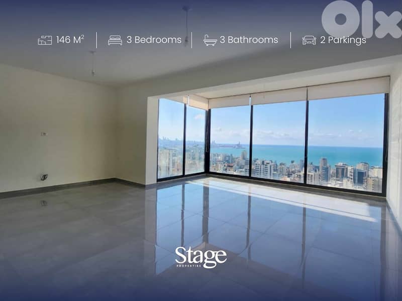 BRAND NEW LUXURY APARTMENT WITH OPEN SEA VIEW IN JAL EL DIB 0