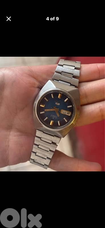 Vintage 1977 Seiko 5 Automatic •Blue Sunburst Dial 4