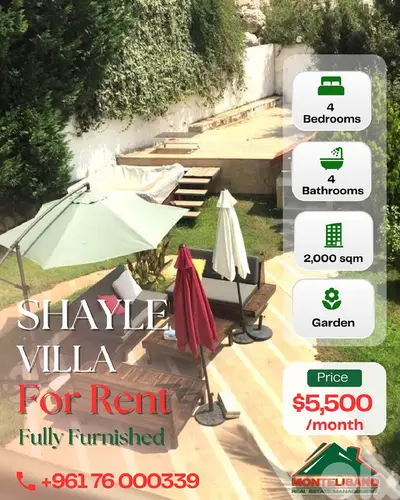 2,000 sqm Villa For Rent in Shayle سهيلة with Garden