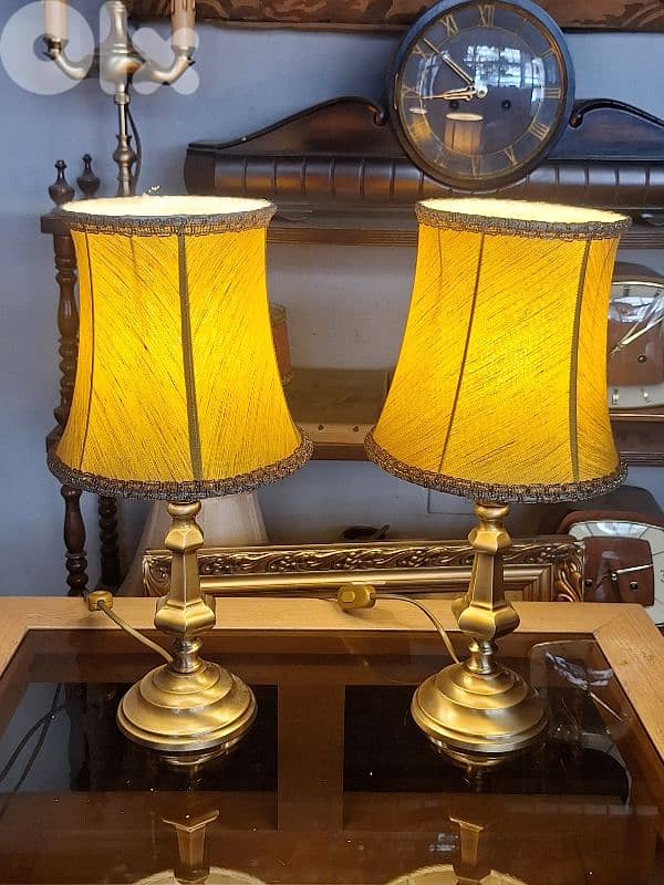 2 italian brass lamps 0