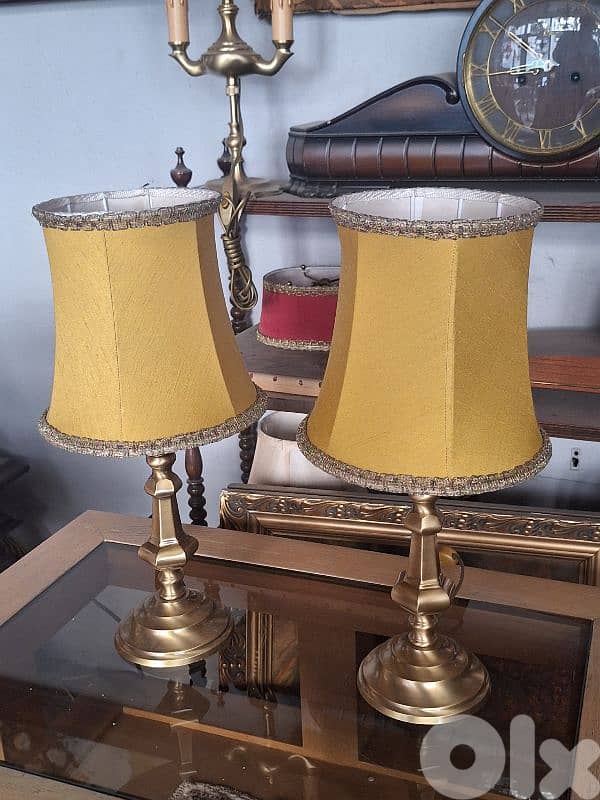 2 italian brass lamps 3