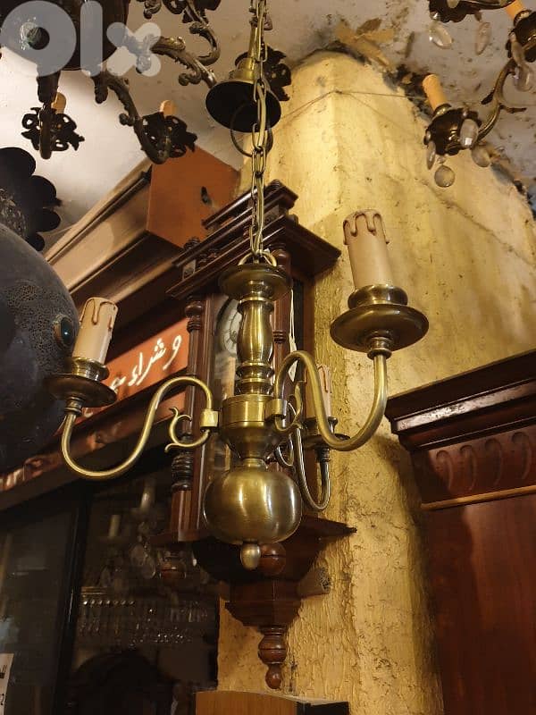antique english brass chandelier 0