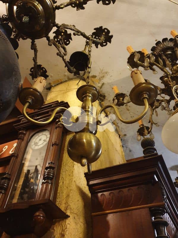 antique english brass chandelier 2