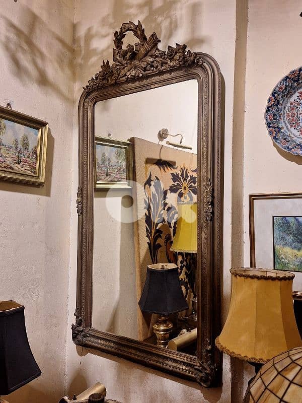 french large wooden mirror 0