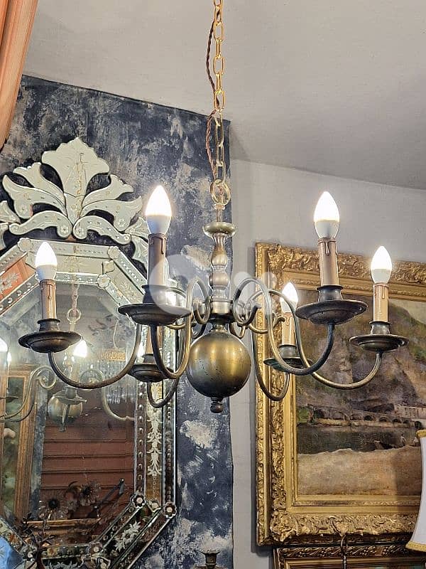 english antique flemish bronze chandelier 0